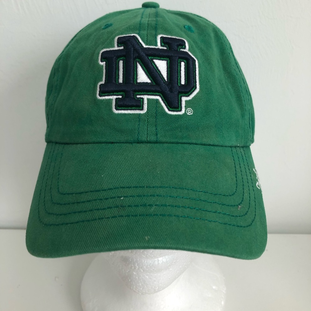 Notre Dame Green with Navy Logo Baseball Cap